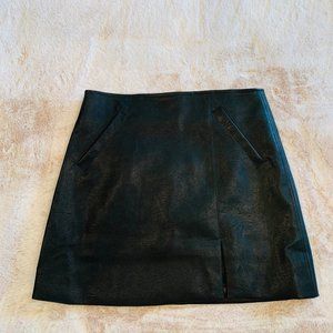 Black Pleather Mini Skirt